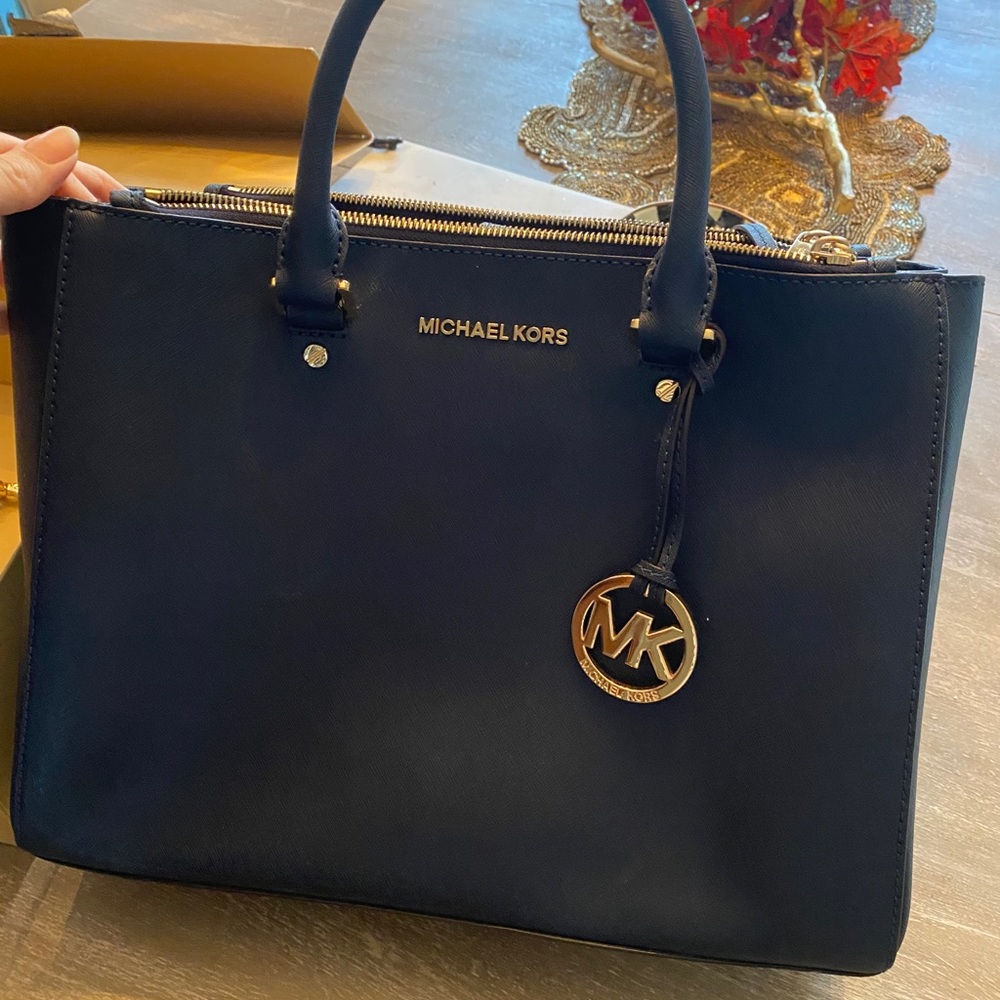 ✨Michael Kors ✨ navy blue satchel bag